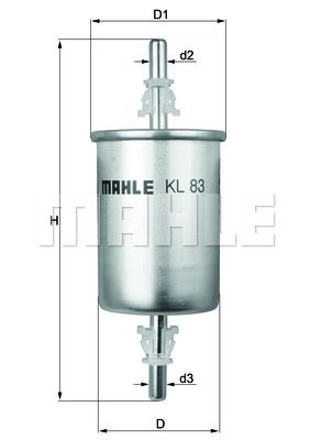 MAHLE Топливный фильтр KL 83