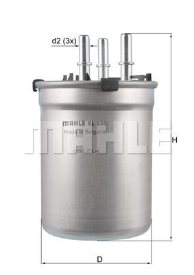 MAHLE Топливный фильтр KL 838