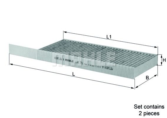 MAHLE Filter,salongiõhk LAK 751/S