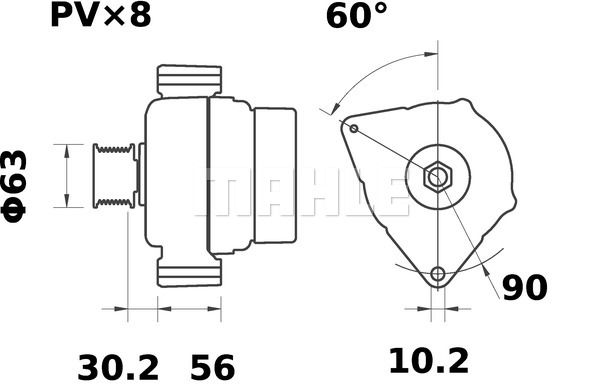 MAHLE Generaator MG 36