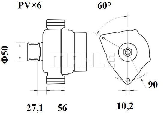 MAHLE Генератор MG 398