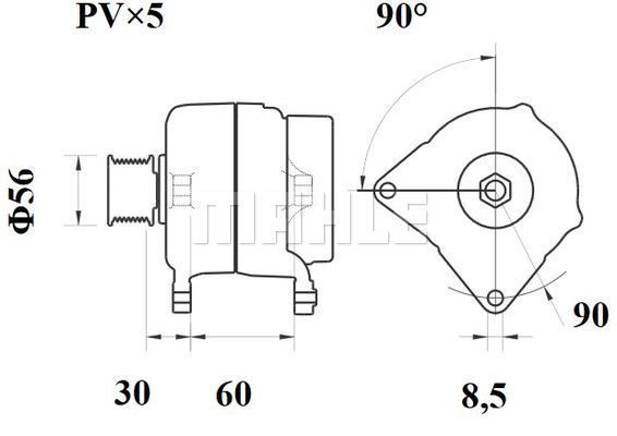 MAHLE Generaator MG 602