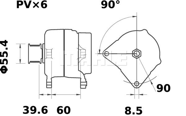 MAHLE Генератор MG 64