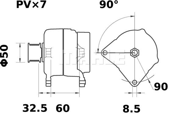 MAHLE Генератор MG 65