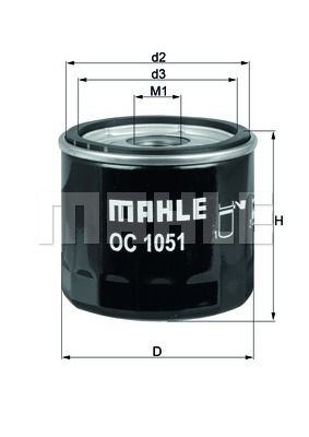 MAHLE Масляный фильтр OC 1051