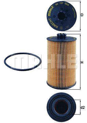 MAHLE Õlifilter OX 157D