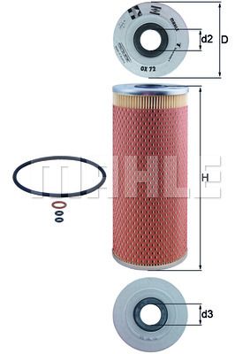 MAHLE Õlifilter OX 72D