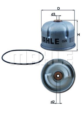 MAHLE Õlifilter OZ 6D