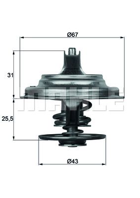 MAHLE Термостат, охлаждающая жидкость TX 23 79D