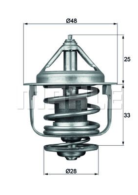 MAHLE Термостат, охлаждающая жидкость TX 87 77D