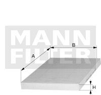 MANN-FILTER Фильтр, воздух во внутренном пространстве CU 164 0024-2