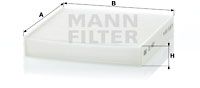 MANN-FILTER Filter,salongiõhk CU 1827