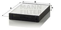 MANN-FILTER Filter,salongiõhk CU 2647