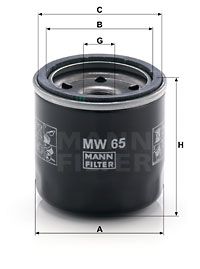 MANN-FILTER Масляный фильтр MW 65