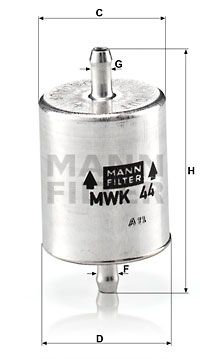 MANN-FILTER Kütusefilter MWK 44