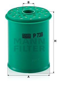 MANN-FILTER Kütusefilter P 738 x