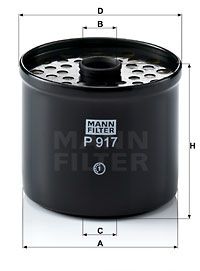 MANN-FILTER Топливный фильтр P 917 x