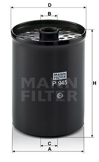 MANN-FILTER Топливный фильтр P 945 x