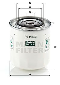 MANN-FILTER Масляный фильтр W 1130/3