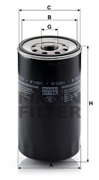 MANN-FILTER Масляный фильтр W 1168/1
