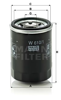 MANN-FILTER Масляный фильтр W 610/1