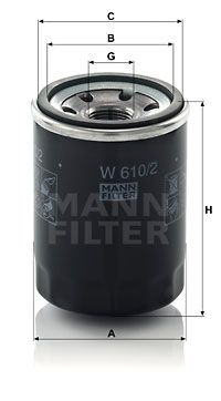 MANN-FILTER Масляный фильтр W 610/2