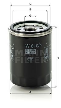 MANN-FILTER Масляный фильтр W 610/4