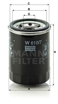 MANN-FILTER Масляный фильтр W 610/7