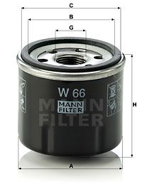 MANN-FILTER Масляный фильтр W 66