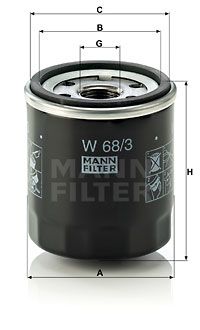 MANN-FILTER Масляный фильтр W 68/3