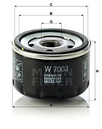 MANN-FILTER Масляный фильтр W 7003