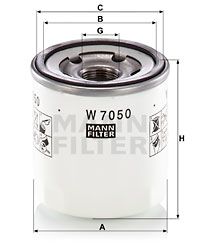 MANN-FILTER Масляный фильтр W 7050