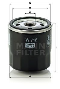 MANN-FILTER Filter,karterituulutus W 712