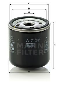 MANN-FILTER Масляный фильтр W 712/21