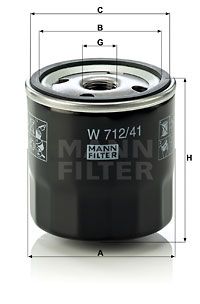 MANN-FILTER Масляный фильтр W 712/41