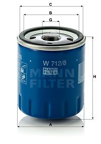 MANN-FILTER Масляный фильтр W 712/8