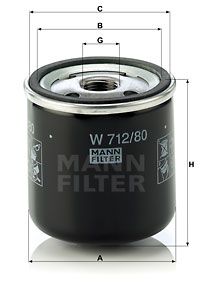 MANN-FILTER Масляный фильтр W 712/80