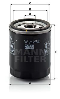 MANN-FILTER Масляный фильтр W 712/82