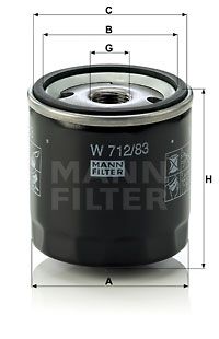 MANN-FILTER Масляный фильтр W 712/83