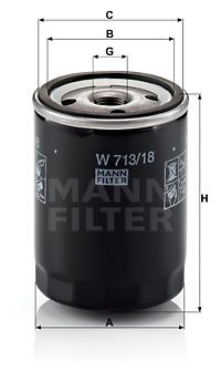 MANN-FILTER Õlifilter W 713/18