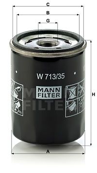 MANN-FILTER Õlifilter W 713/35
