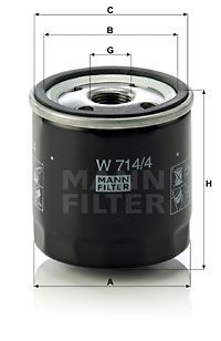 MANN-FILTER Масляный фильтр W 714/4