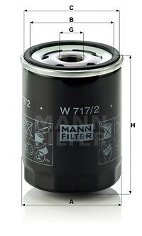 MANN-FILTER Масляный фильтр W 717/2
