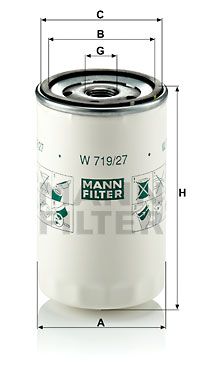 MANN-FILTER Масляный фильтр W 719/27