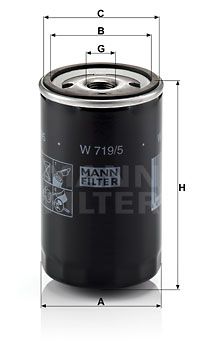MANN-FILTER Масляный фильтр W 719/5