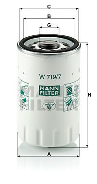 MANN-FILTER Масляный фильтр W 719/7