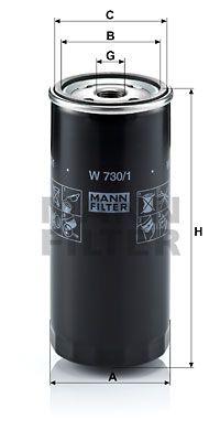 MANN-FILTER Масляный фильтр W 730/1