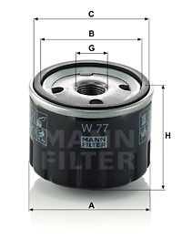 MANN-FILTER Масляный фильтр W 77