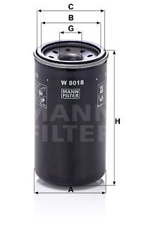 MANN-FILTER Масляный фильтр W 8018
