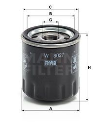 MANN-FILTER Масляный фильтр W 8027